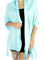 Pashmina Style Wrap - Aqua