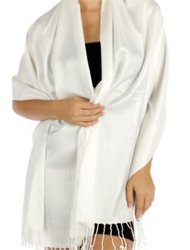 Pashmina Style Wrap - White