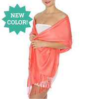 Pashmina Style Wrap - Light Coral