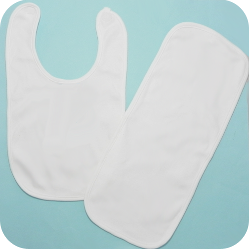 White Knit Bib or Burp Cloth