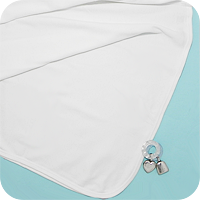 White Cotton Knit Baby Blanket