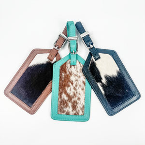 Calfhair Leather Luggage Tag