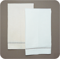 Hemstitched Guest Towel - White or Ecru