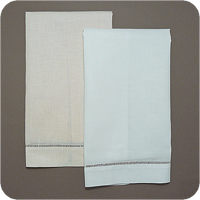 Hemstitched Guest Towel - White or Ecru