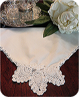 Pineapple Crochet Lace Edge Hankie