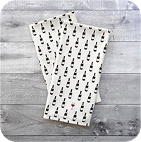 Wine Bottle Printed Kitchen Towel