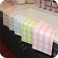 Pastel Buffalo Check Kitchen Towels