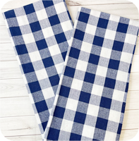 Navy Buffalo Check Kitchen Towel