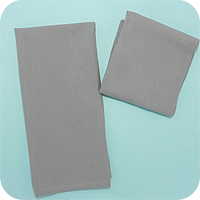 Solid Flat-Weave Kitchen Towel - Grey