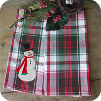 Happy Holiday All-Over Christmas Plaid Kitchen Towel