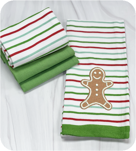 Holiday Multi-Stripe Kitchen Towel