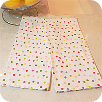 Pastel Polka Dot Printed Kitchen Towel