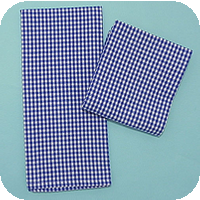 Mini Check Kitchen Towels - Royal Blue