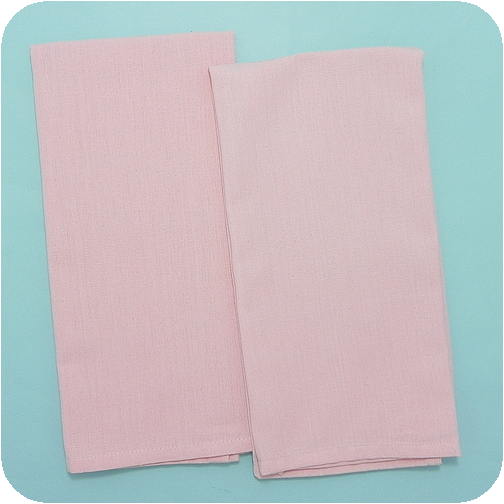Solid Flat-Weave Kitchen Towel - Pale Pink