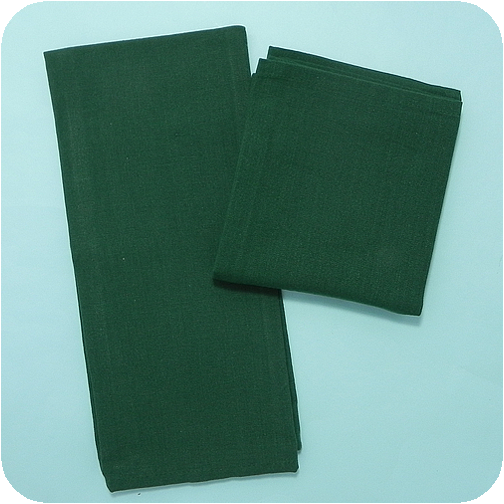 Solid Flat-Weave Kitchen Towel - Green