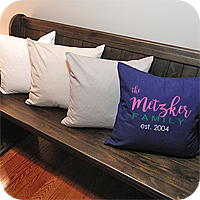 Canvas Zippered Pillow Covers