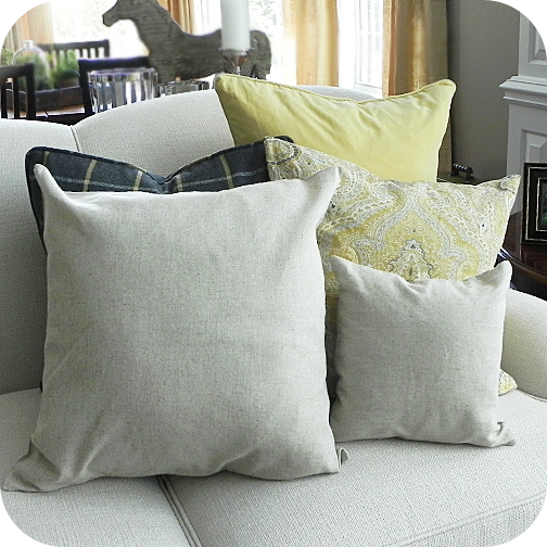 Oatmeal Pillow With Zipper Closure