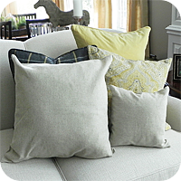 Oatmeal Pillow With Zipper Closure