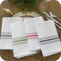 Striped Farmhouse Hotel Restaurant Napkins