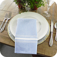 Chambray Stripe Hotel Restaurant Napkins