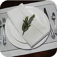 Hemstitched Dinner Napkins - 18 Inch - White